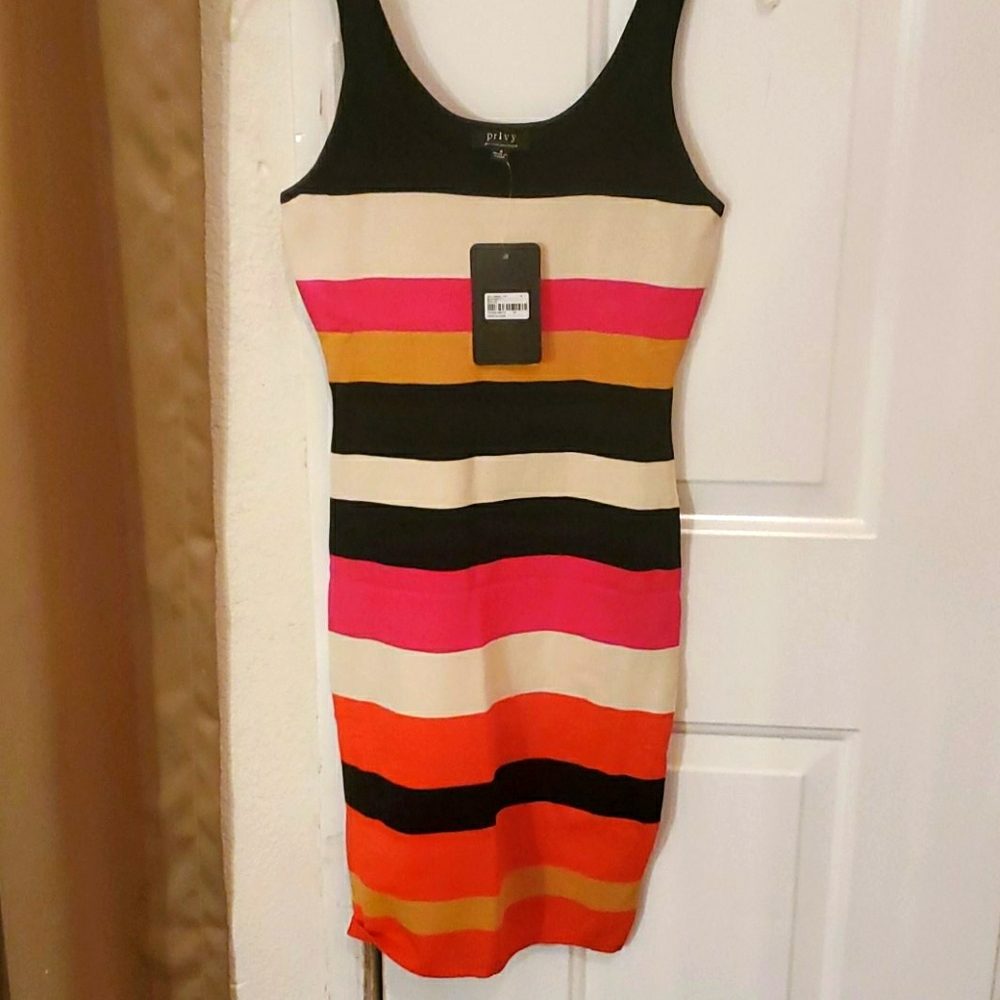Knit Dress black multi